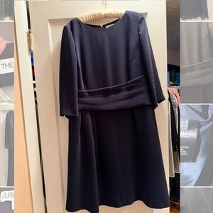 Chic 3/4 Sleeve Navy Dress